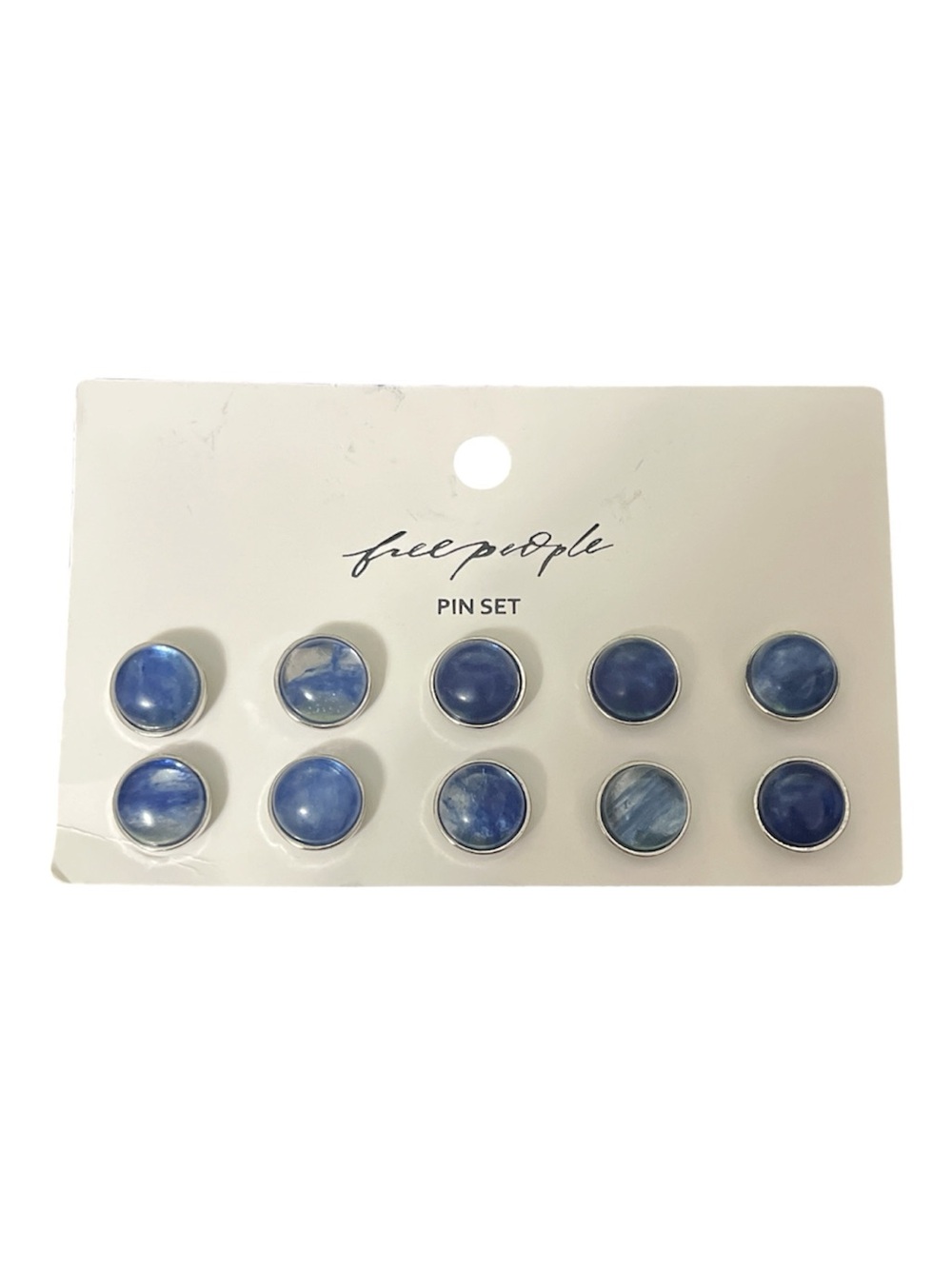 1537. FREE PEOPLE pin set in Blue NWT $25
